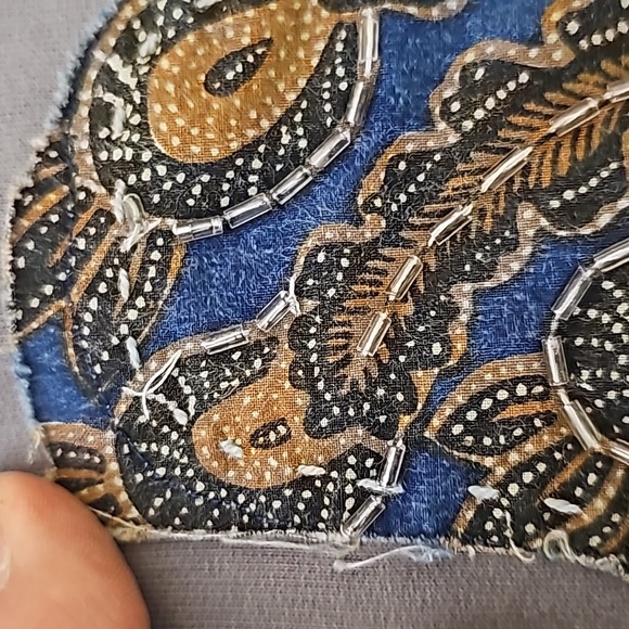 Free People Vintage Embroidered Zip up Hoodie Sweatshirt M - Picture 14 of 14
